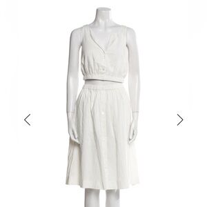 Reformation White Two-Piece Skirt Set XS US 2 NWT